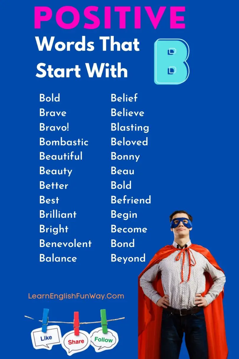 Positive Words That Start With B