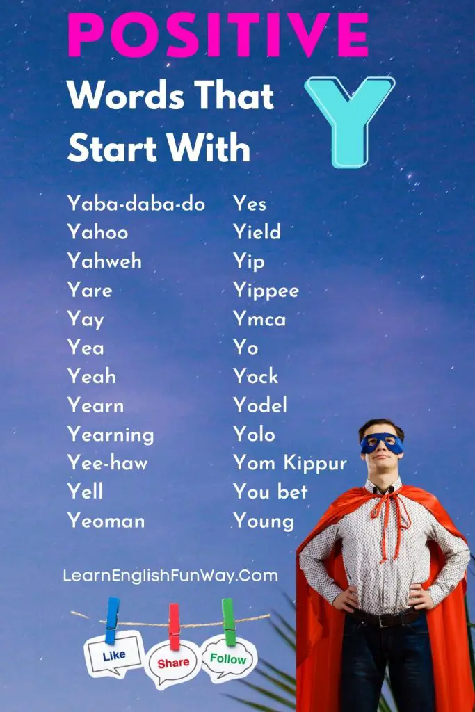 Positive Words That Start With Y