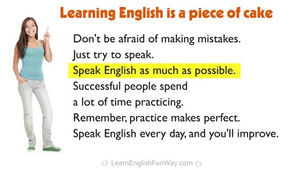 Learning English Is The Piece Of Cake